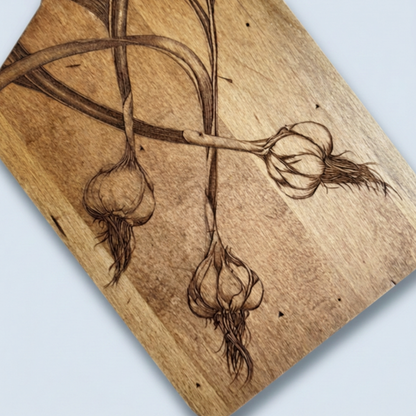 Laura Zindel Artisan Garlic Engraved Serving Board